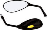 Bike It Patrol Black Universal Mirrors With Built In LED Indicators